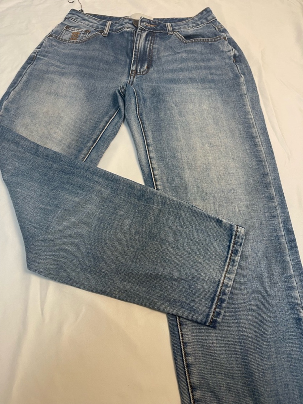 One Teaspoon Jeans Womens 26 Light Wash Straight Leg Cropped Denim